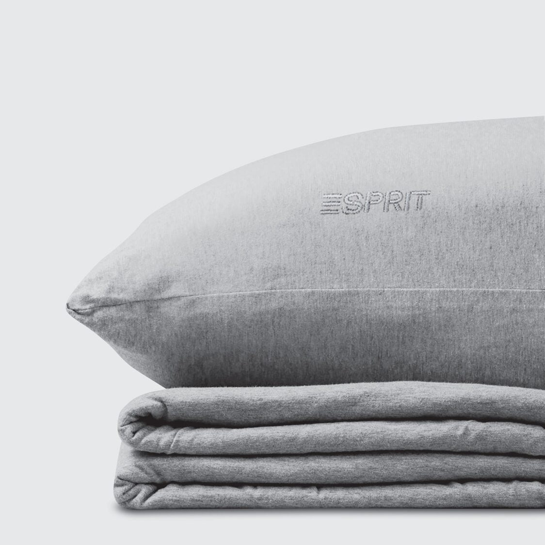 Esprit Jersey Collection 100% Super Combed Cotton Fitted Sheet Set EJ01 - Light Grey