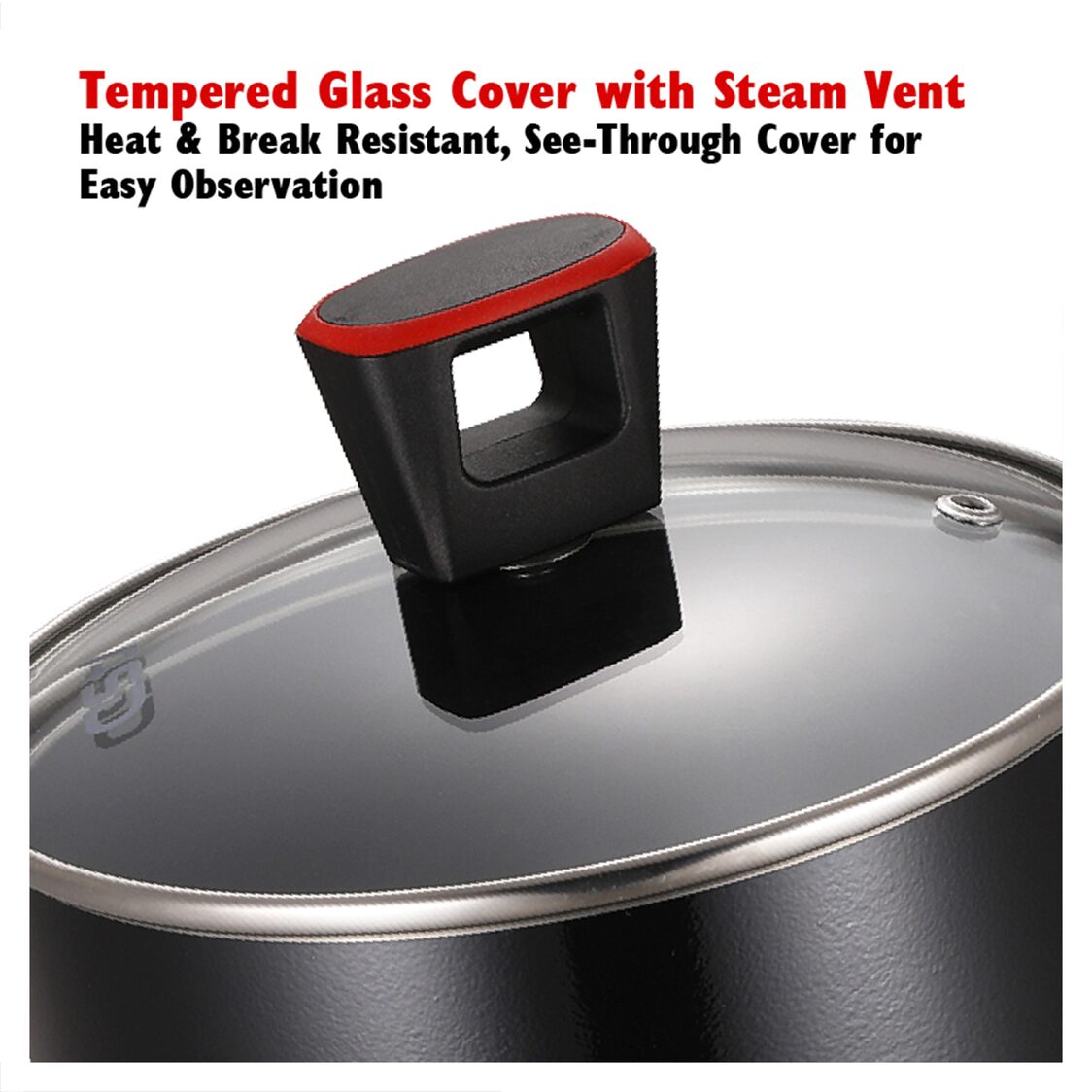 ASD Gusto Red Non-Stick Stock Pot 24cm(HP8724-RD)