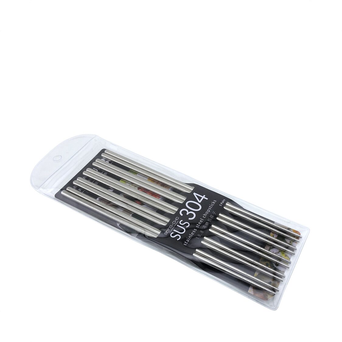 Song Cho 304 Stainless Steel Chopsticks Plain 5 Pairs SC23NS