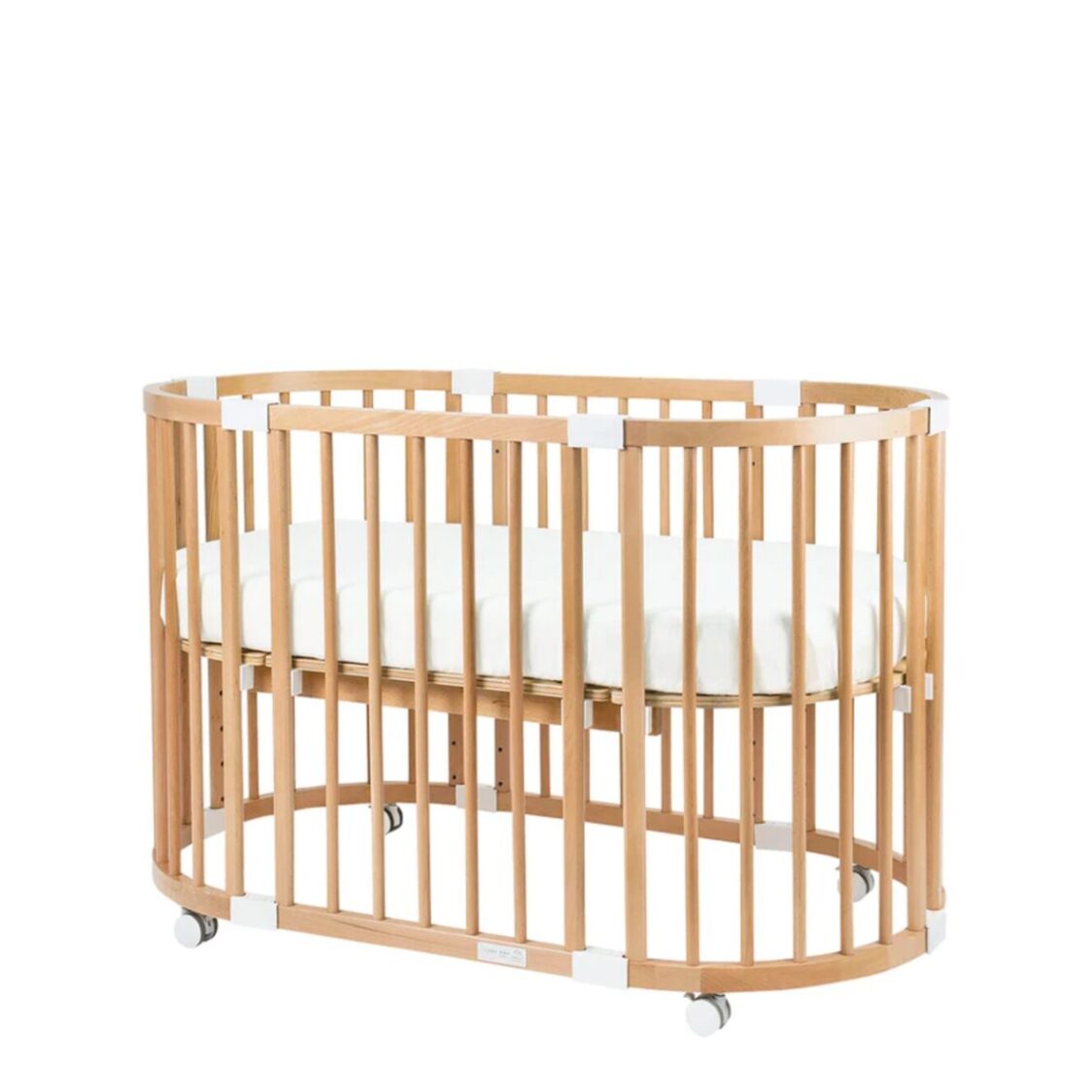 Happy Cot Happy Forever 7-in-1 Convertible Baby Cot - Natural Wood