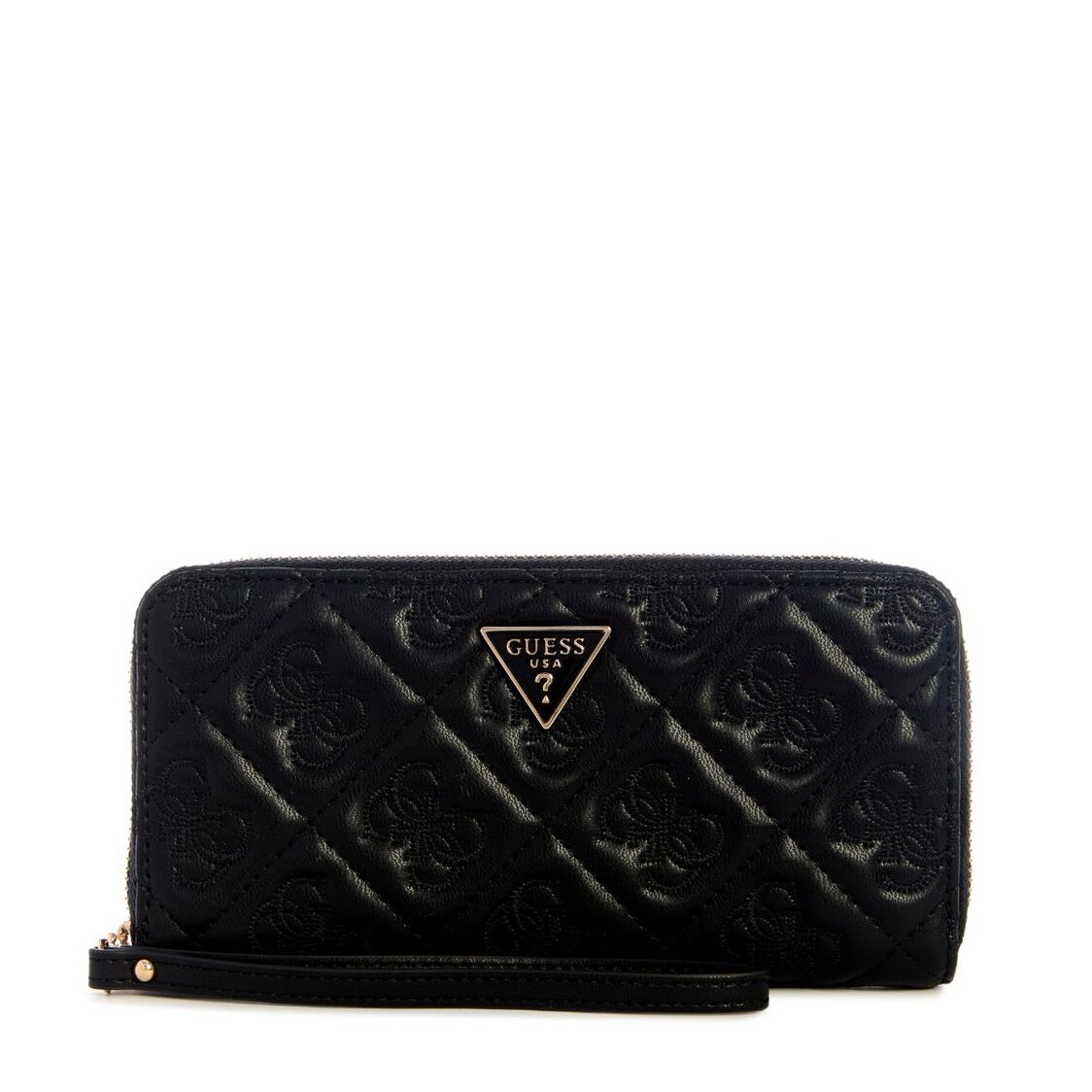 Guess Adelasia Slg Large Zip Around,Black