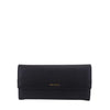 Mel&Co Saffiano-Effect Half Flap Long Wallet