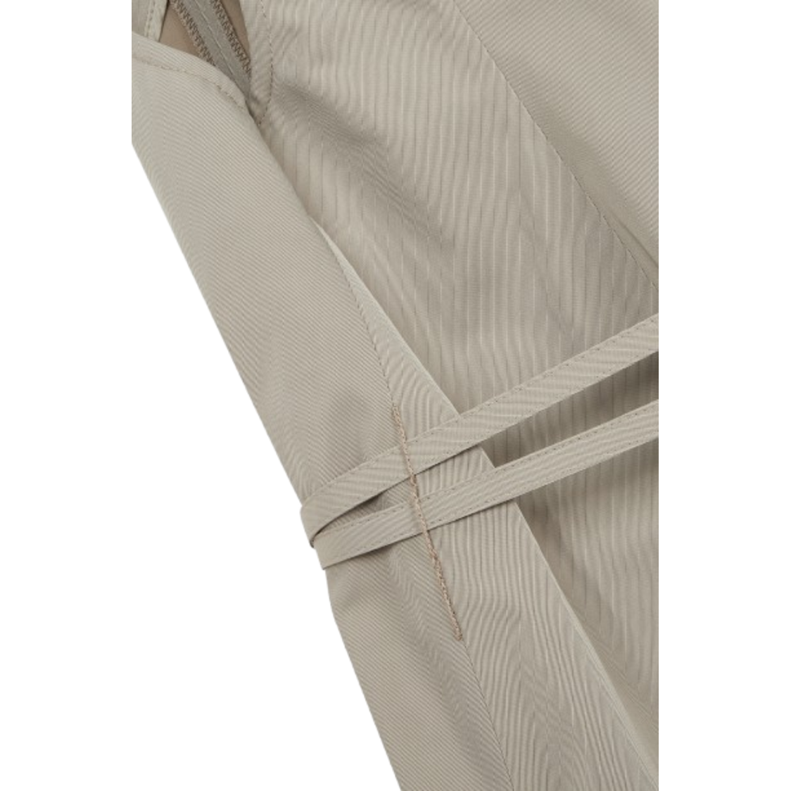 Studio Tomboy Detachable Collar A-Line Flared Blouse Khaki Beige