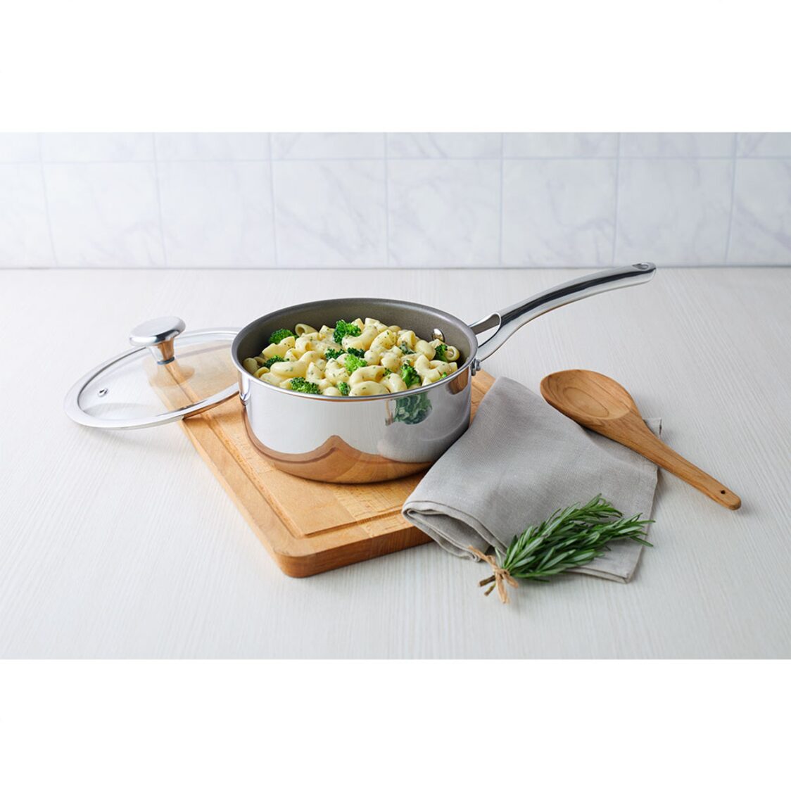 [Metro Exclusive] Corelle DuraNano Triply Sauce Pan 18cm With Lid