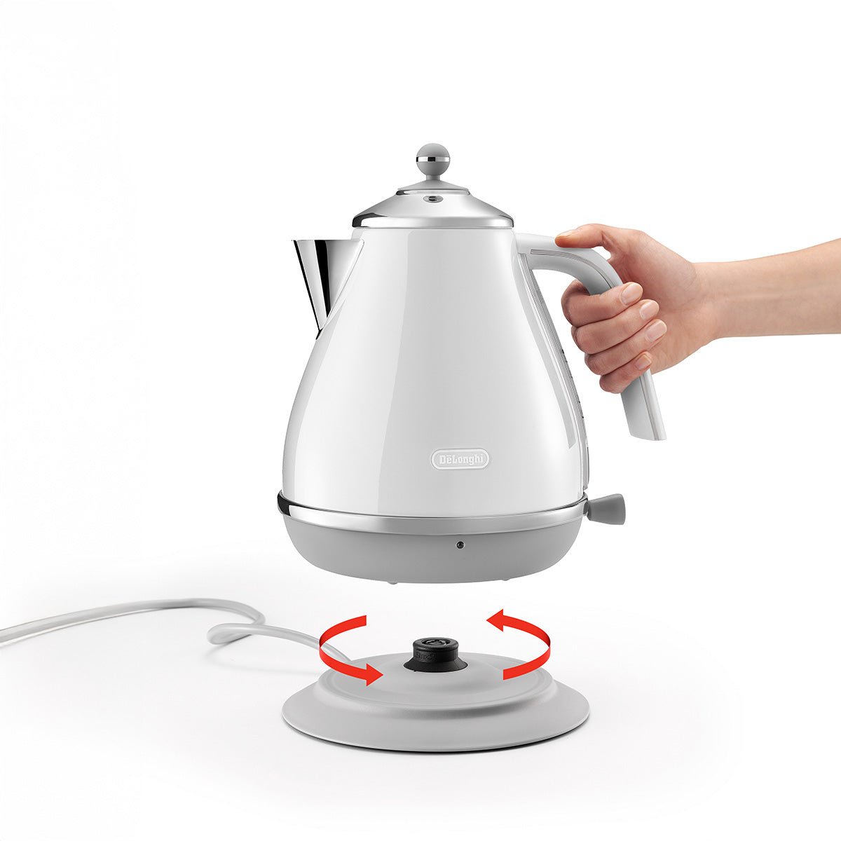 Delonghi Icona Capitals Kettle White - Metro Singapore Departmental Store - Celebrating 69 Years in SG