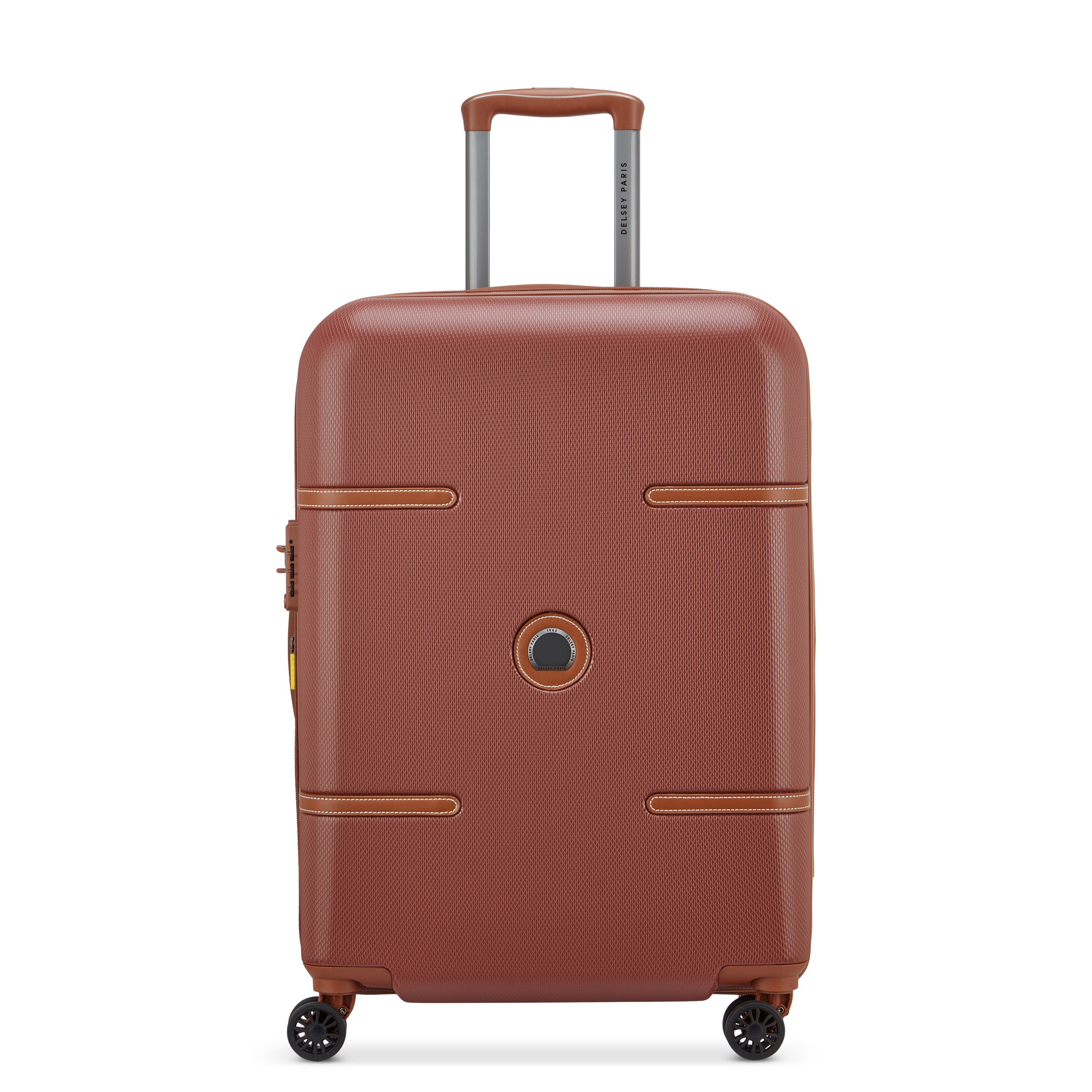 Delsey Paris Odette 4 Double Wheels Expandable Trolley Case with Anti-thef Zipper -Brown