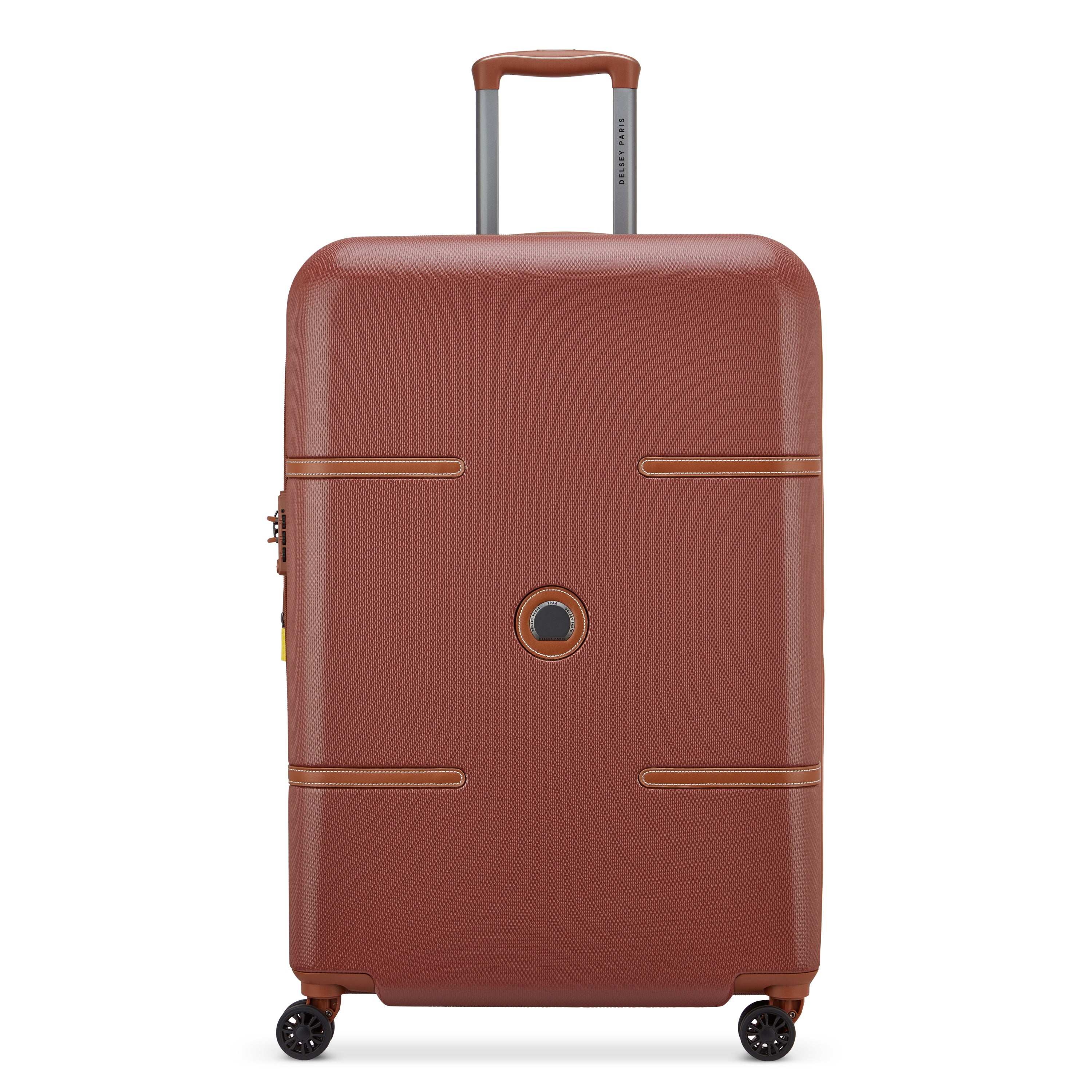 Delsey Paris Odette 4 Double Wheels Expandable Trolley Case with Anti-thef Zipper -Brown