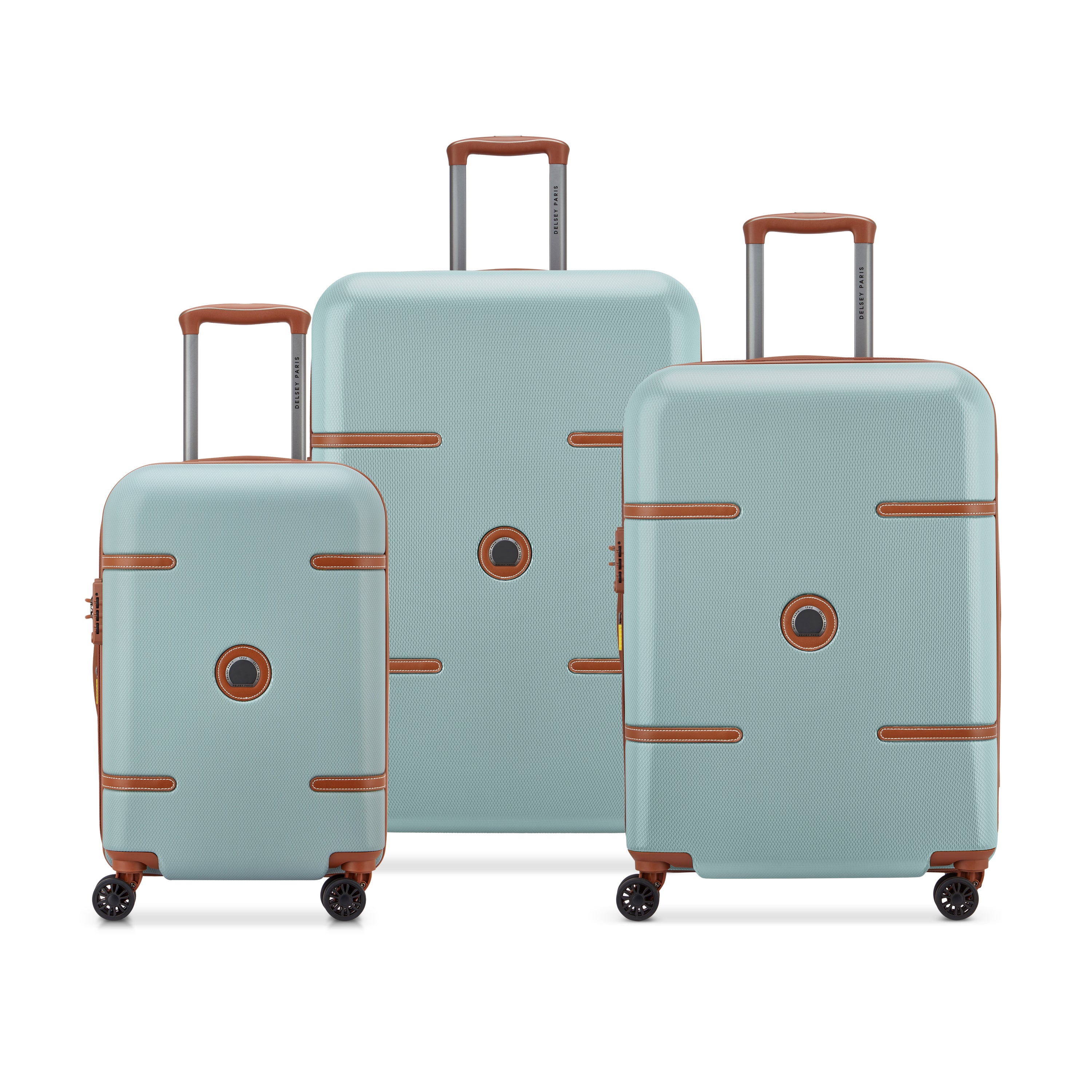 Delsey Paris Odette 4 Double Wheels Expandable Trolley Case with Anti-thef Zipper - Light Green