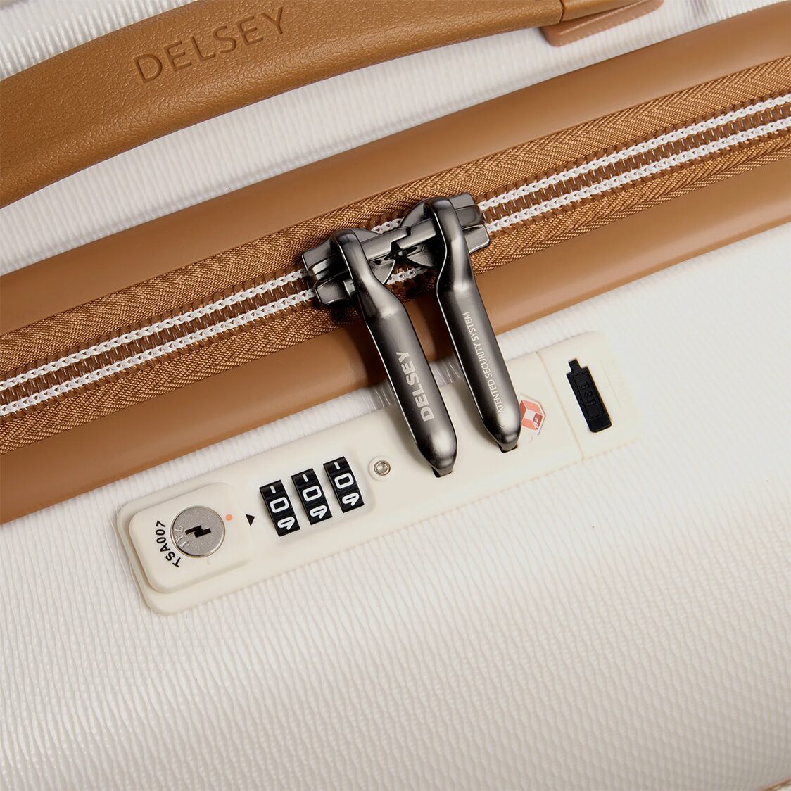Delsey Paris Chatelet Air 2.0 4 - Double Wheels Cabin Trolley Luggage Case with Zip Securitech 2 - Angora - Metro Singapore Departmental Store - Celebrating 69 Years in SG