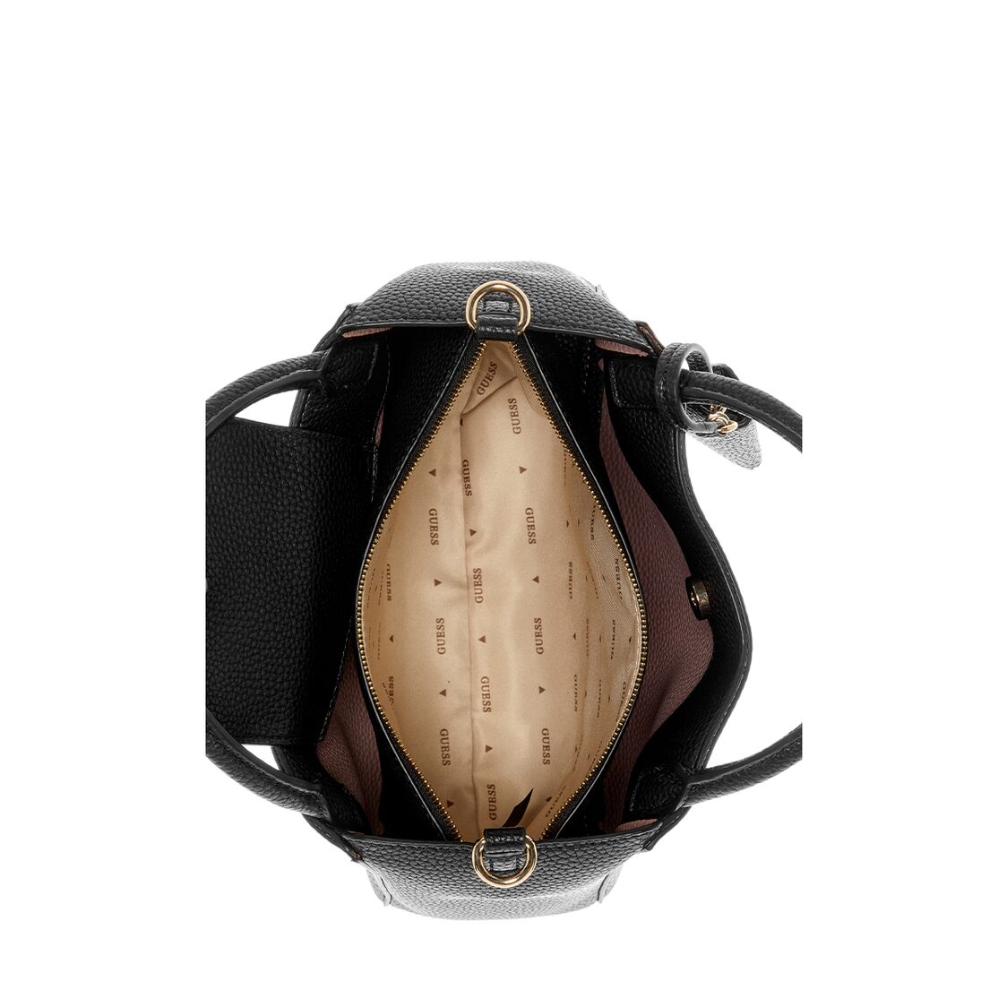 Guess Brenton Sml Girlfriend Satchel,Black