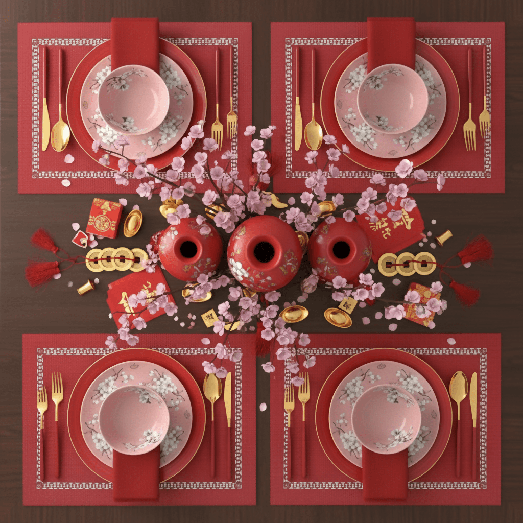 Dynasty Placemat | Laser cut Cationic - 33 x 45 cm, Red - Metro Singapore Departmental Store - Celebrating 69 Years in SG