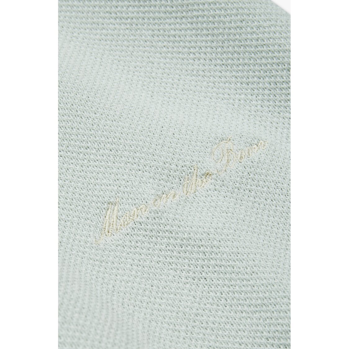 Man On The Boon Texture Relax Fit Polo Mint