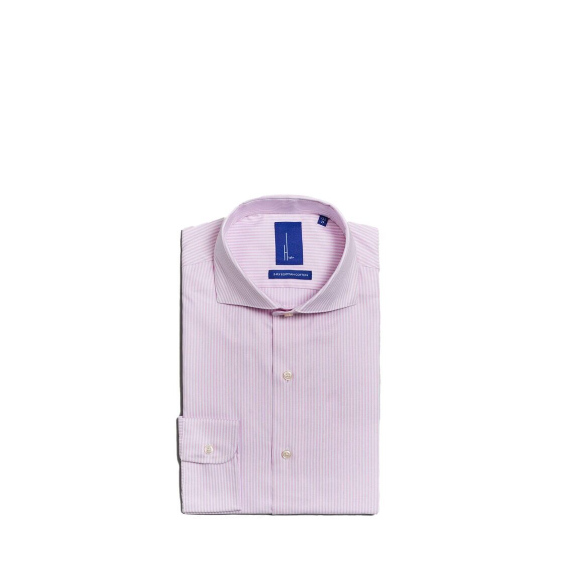 Highr Long Sleeve Shirt Light Pink Striped Oxford