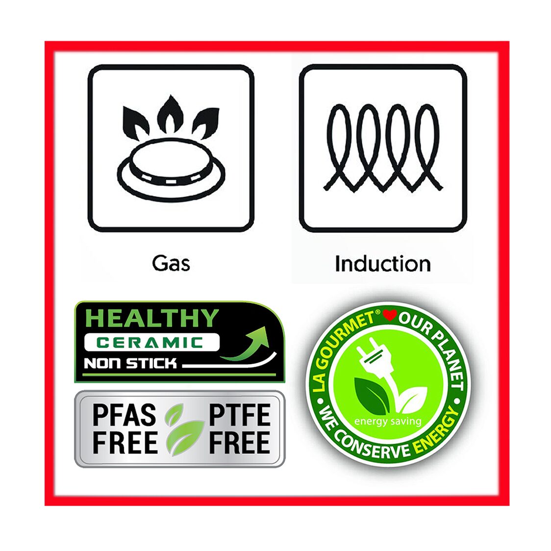 La Gourmet Shogun Granite Plus Ceragan 28Cm Ceramic Casserole With Lid 418043