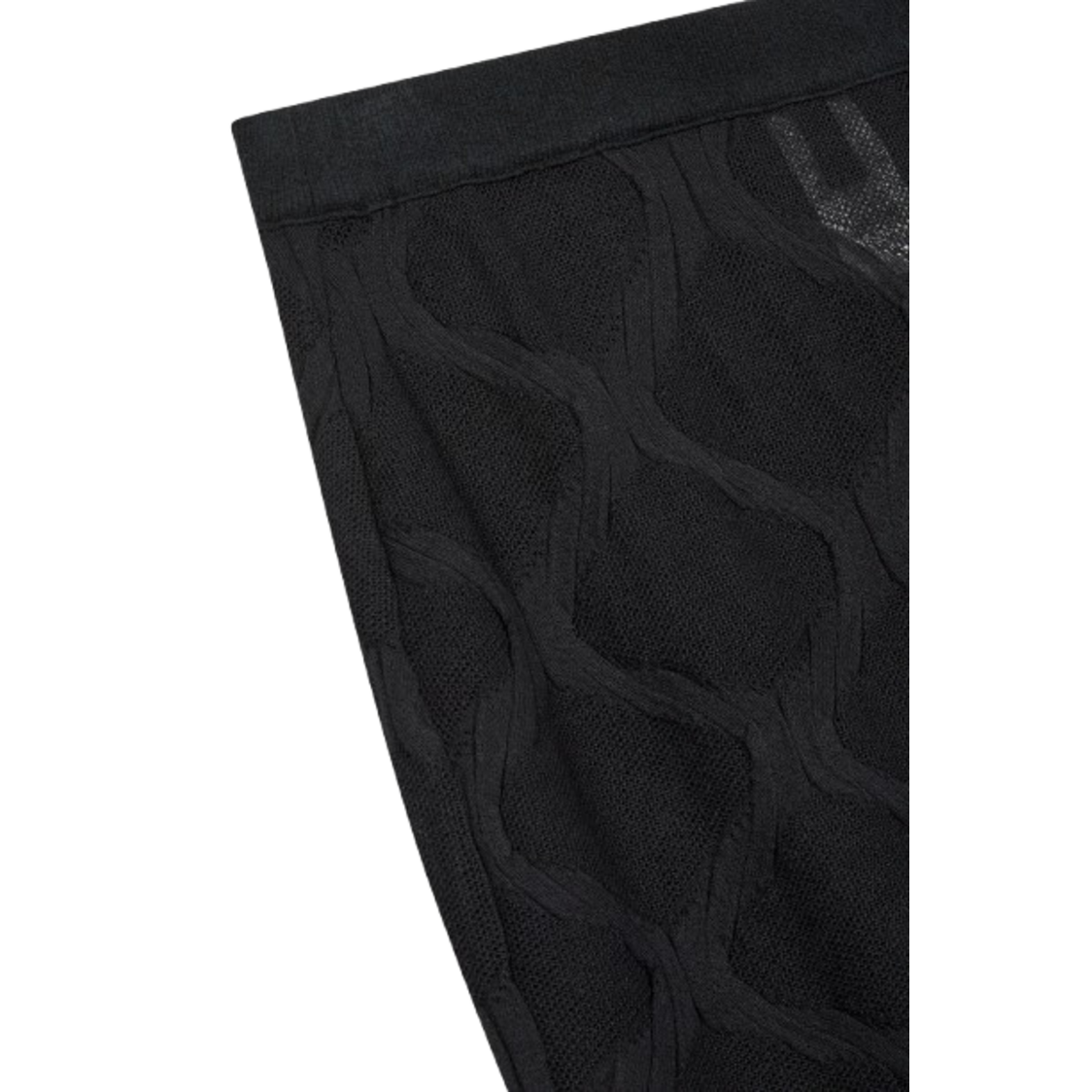 Voice Of Voices Pattern Lace Jersey Skirt Black