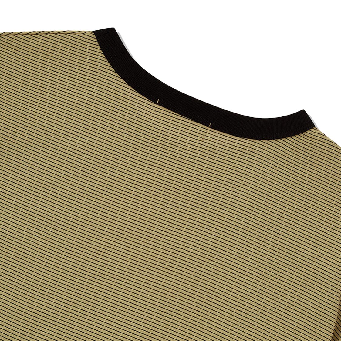 Studio Tomboy Striped Round Neck T-Shirt Beige