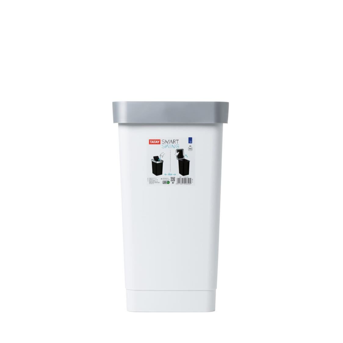 Tatay Swing Dustbin Smart 25L White