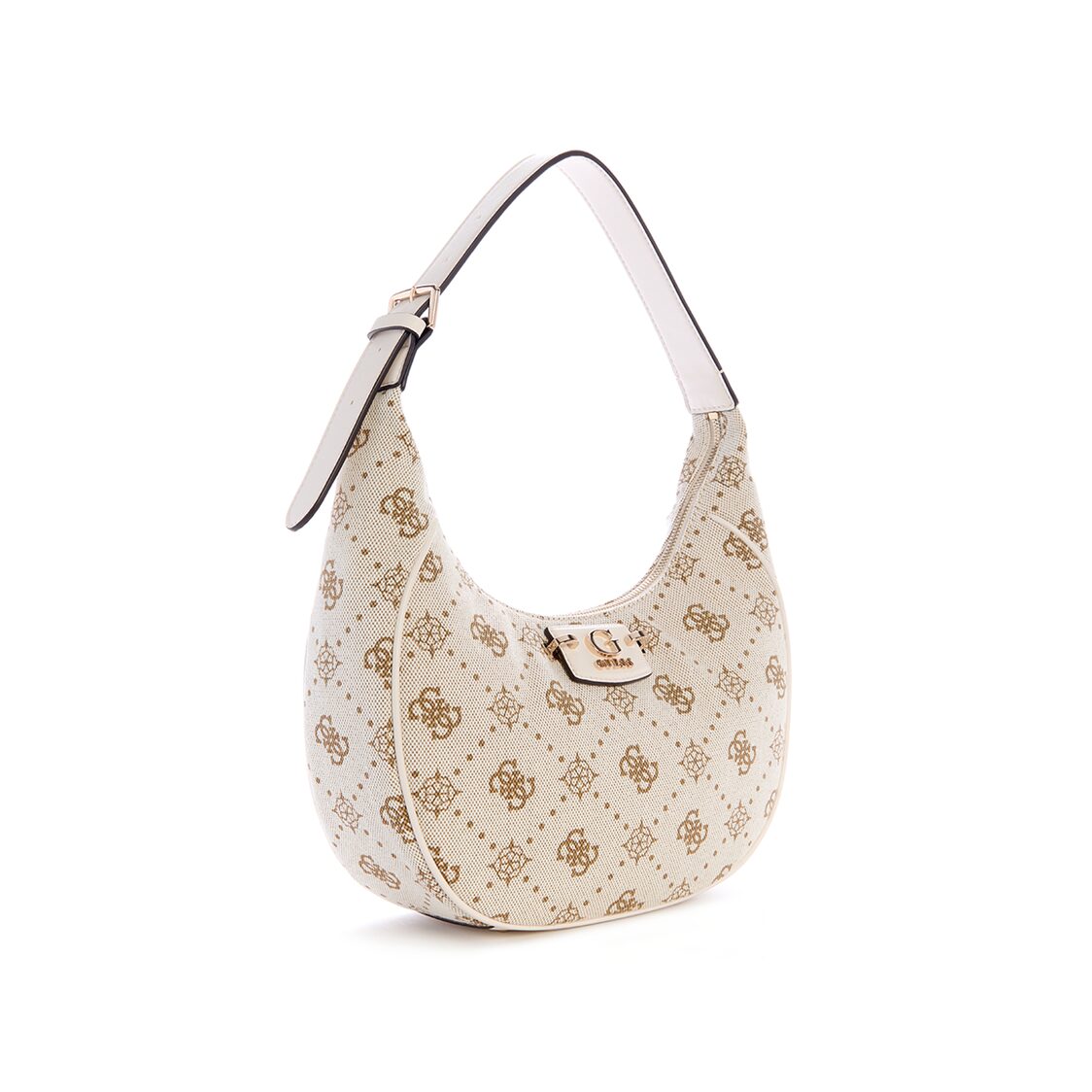 NEDA HOBO SHOULDER BAG,OFF WHITE LOGO