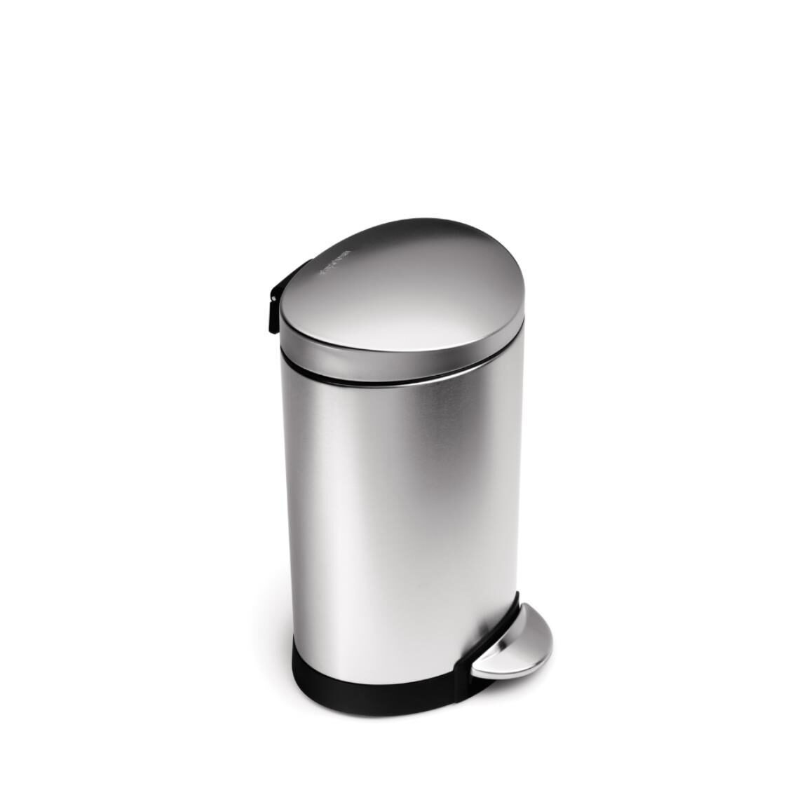 Simplehuman Semi Round Step Bin 6L Brushed CW1834