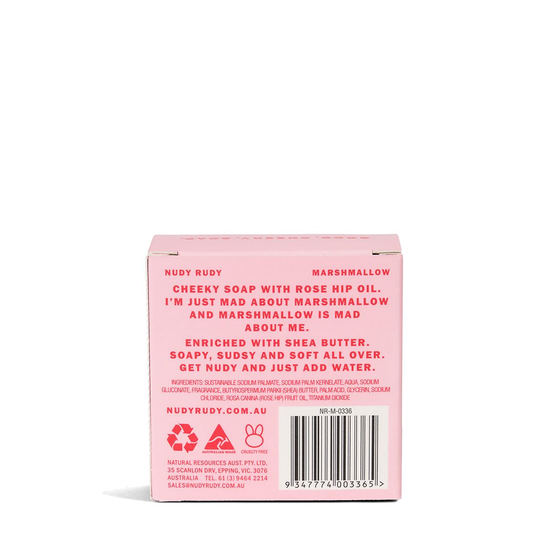 Nudy Rudy Mad Marshmallow Soap Bar 150g