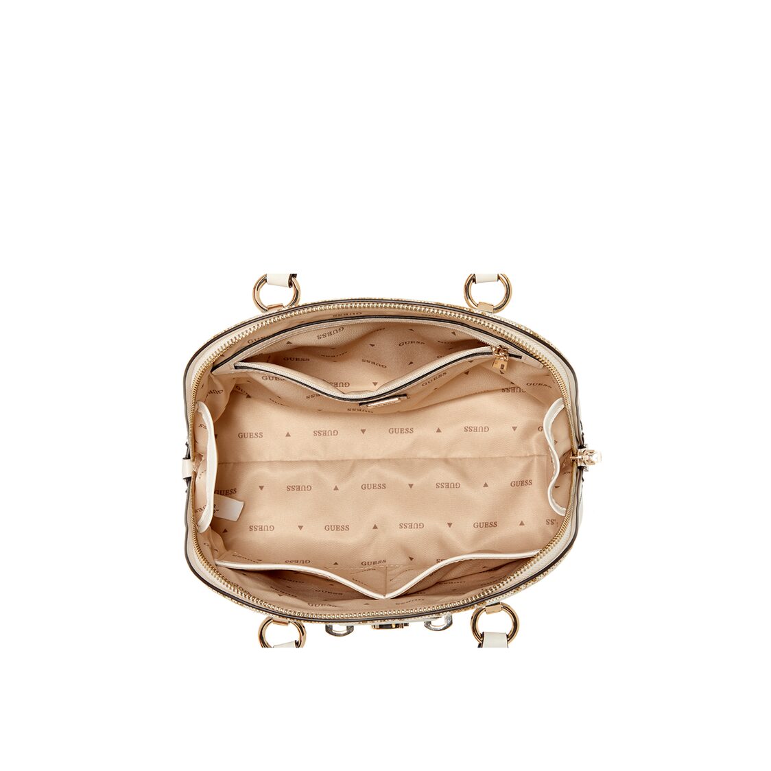 Guess Neda Dome Satchel,Off White Logo