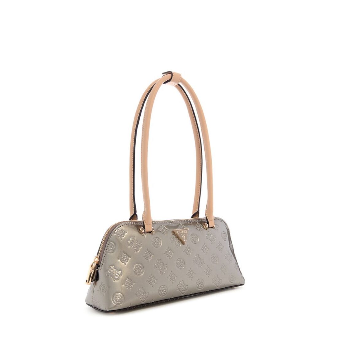 Guess Arnela Shoulder Satchel, Pewter Logo