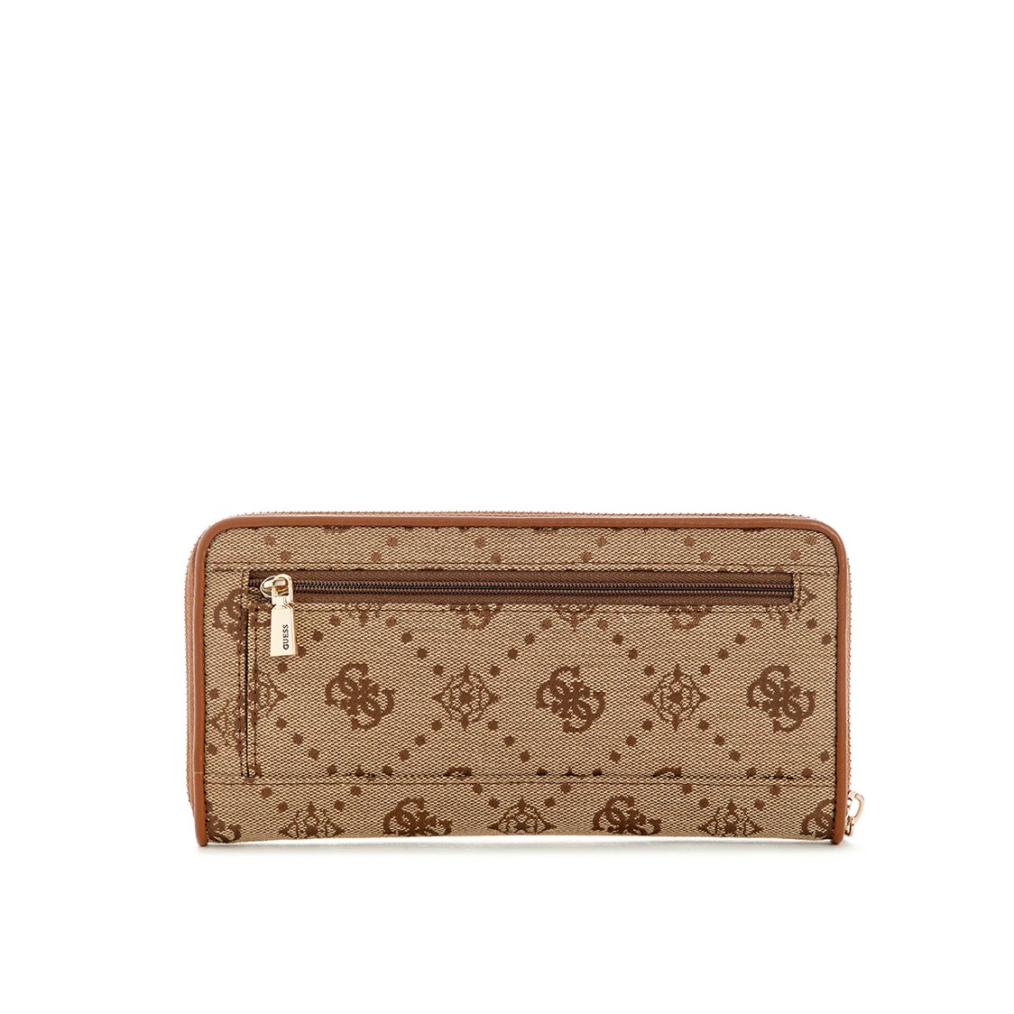 Guess Neda Slg Large Zip Around,Latte Logo