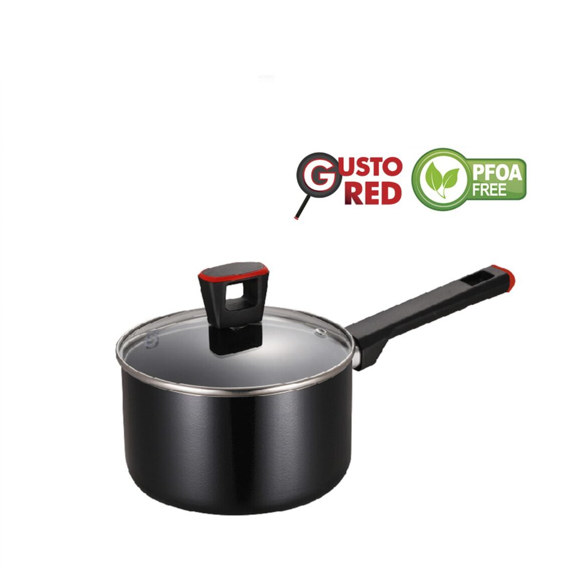 ASD Gusto Red Non-Stick Saucepan 18cm (HP8918-RD)