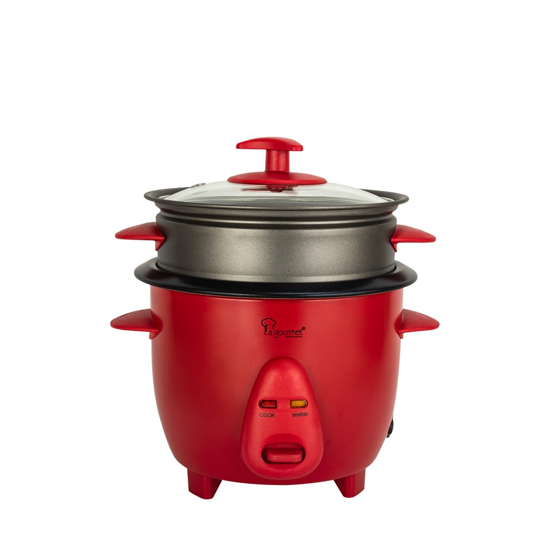 La Gourmet 0.6L Rice Cooker With Non-stick Steamer