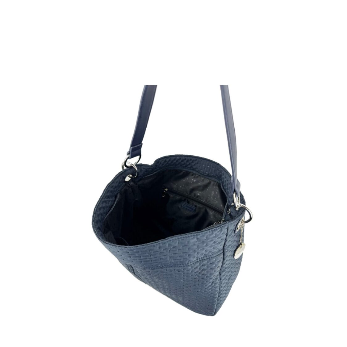 Mel&Co Embossed Nylon Single Handle Bag