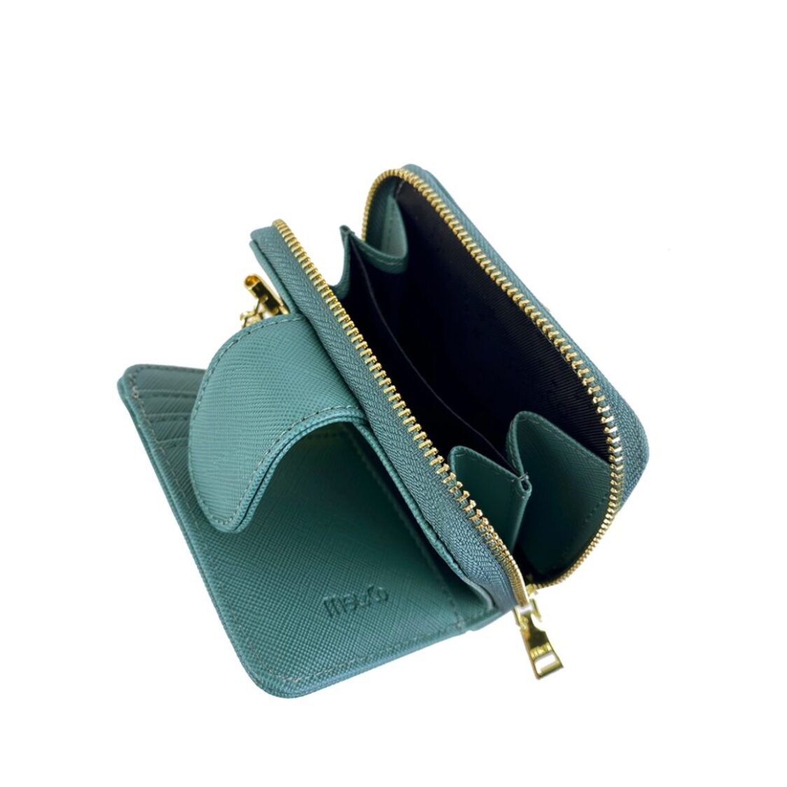 Mel&Co Saffiano Leatherette Key Holder with Zipped Gusset
