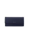 Mel&Co Saffiano-Effect Half Flap Long Wallet