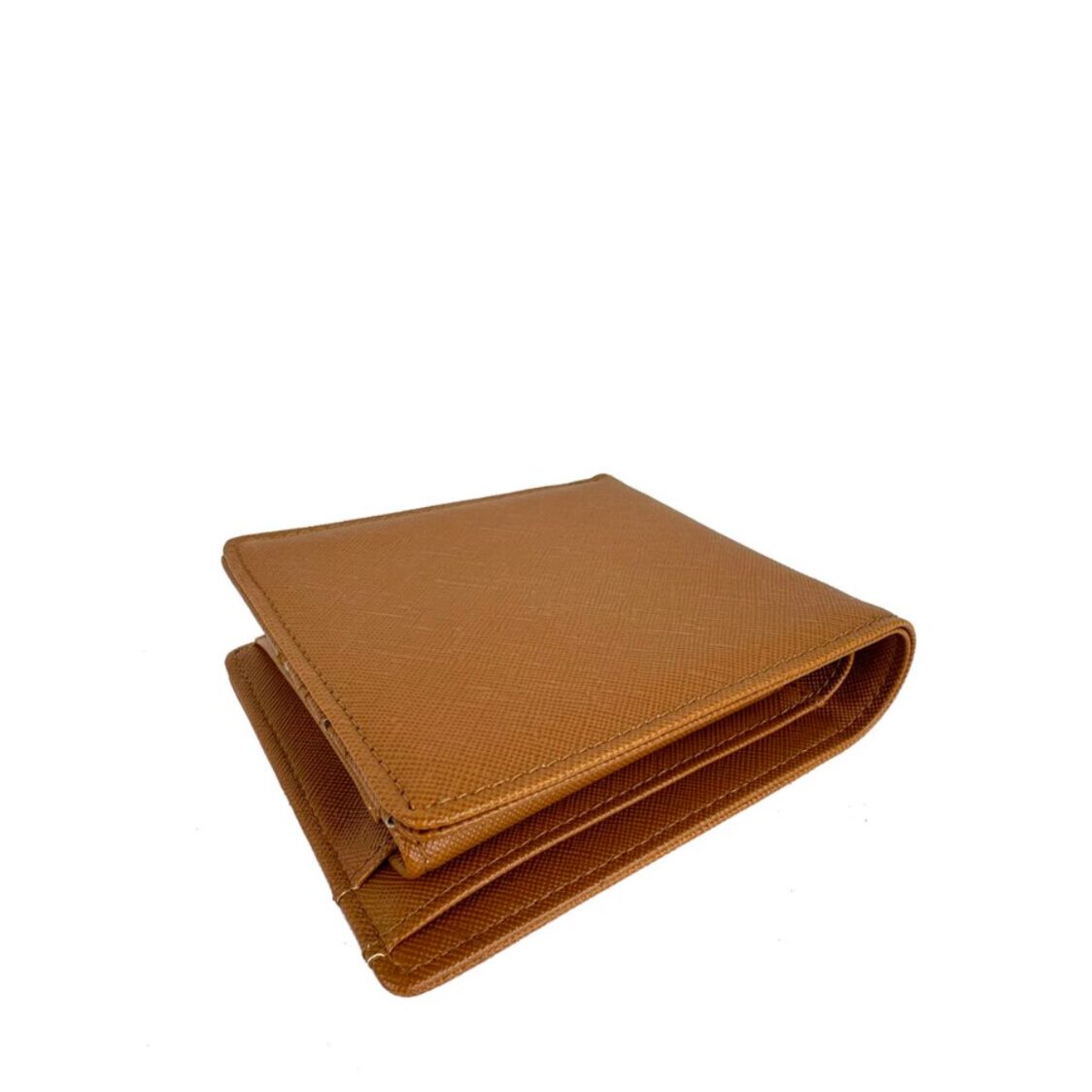 Mel&Co Saffiano Leatherette Bi-Fold Wallet With Flap Pocket