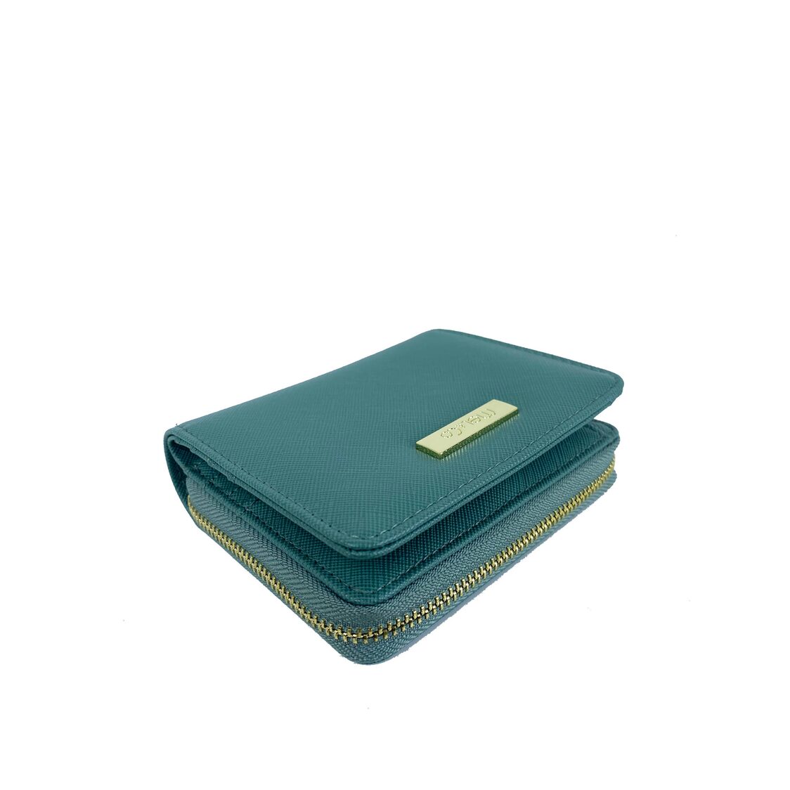 Mel&Co Saffiano Leatherette Snap Wallet With Zip-Around Compartment