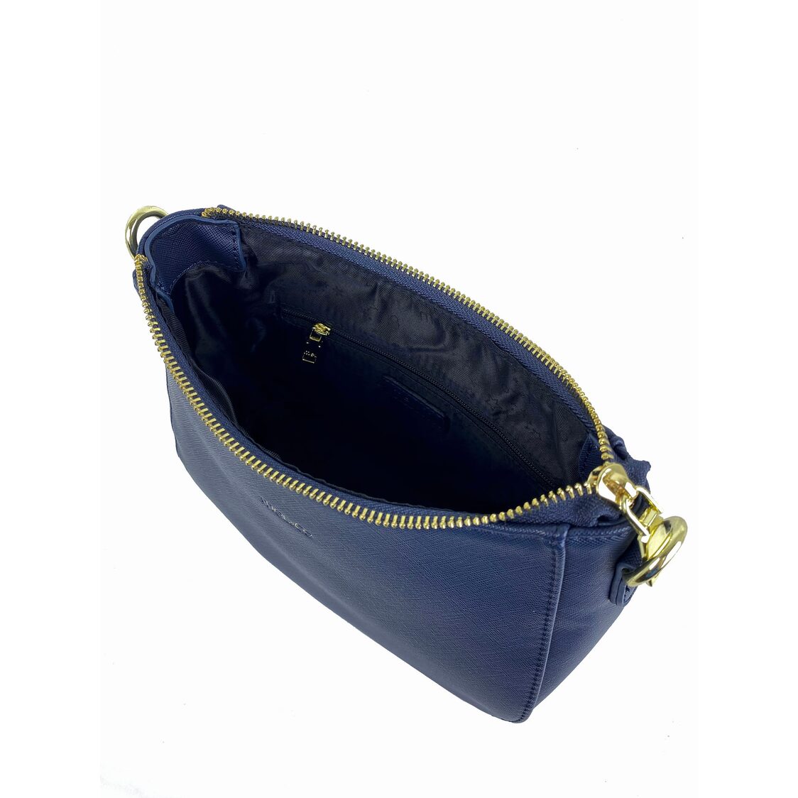 Mel&Co Saffiano-Effect Curve Top Sling Bag