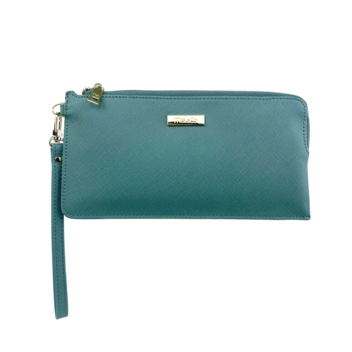 Mel&Co Saffiano Leatherette Slim Wristlet Pouch