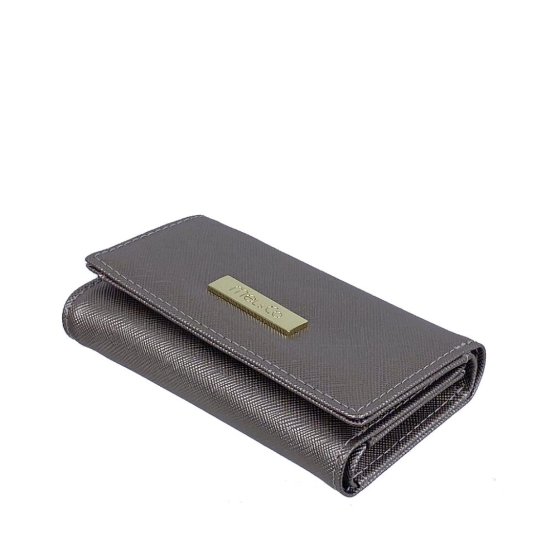 Mel&Co Saffiano Leatherette Basic Key Pouch