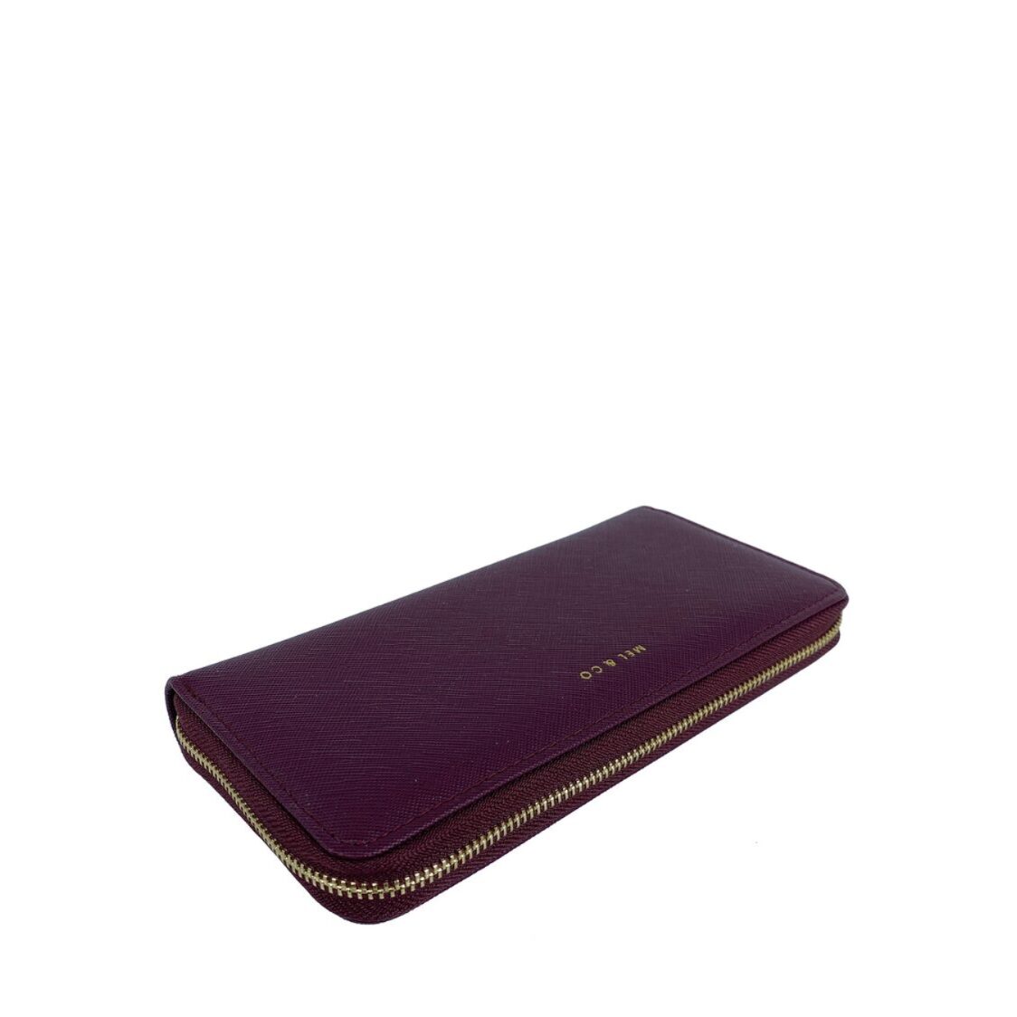 Mel&Co Saffiano-Effect Zip-Around Wallet