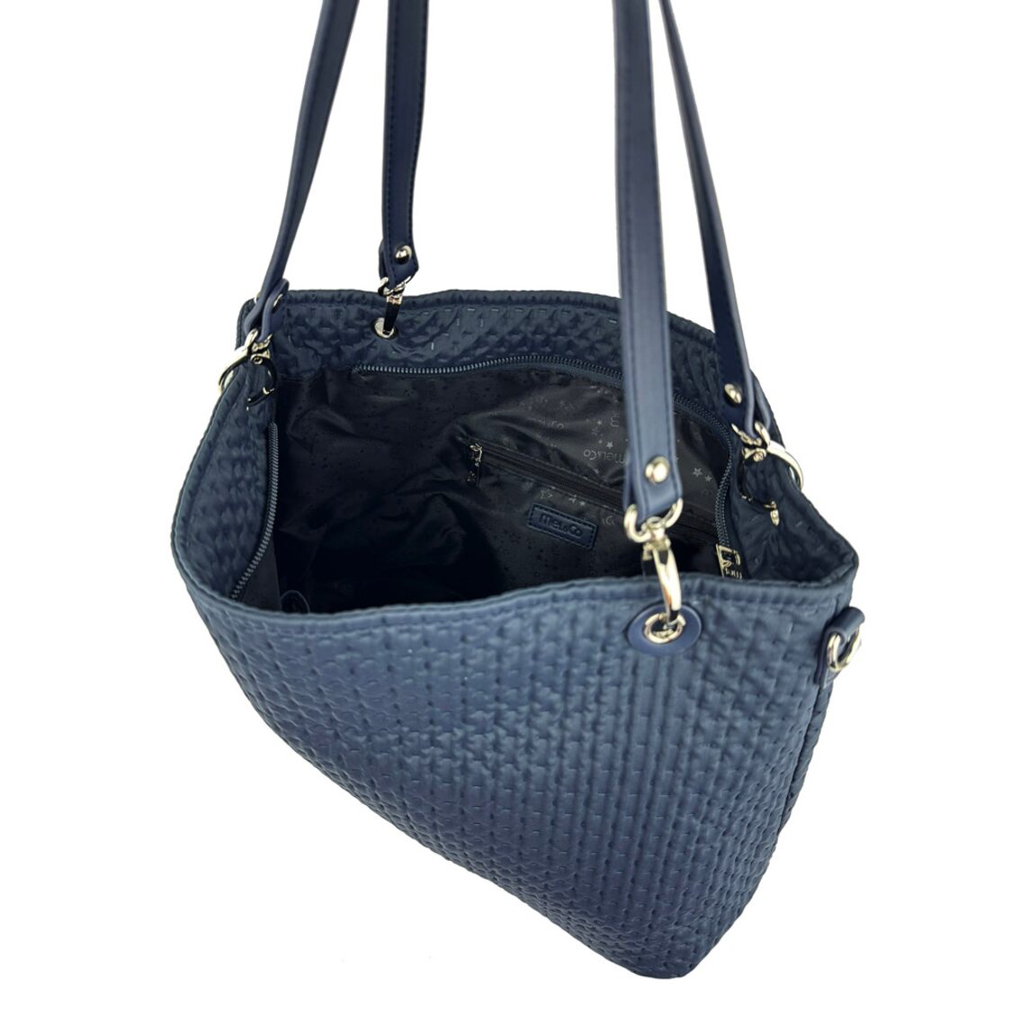 Mel&Co Embossed Nylon Double Handle Bag