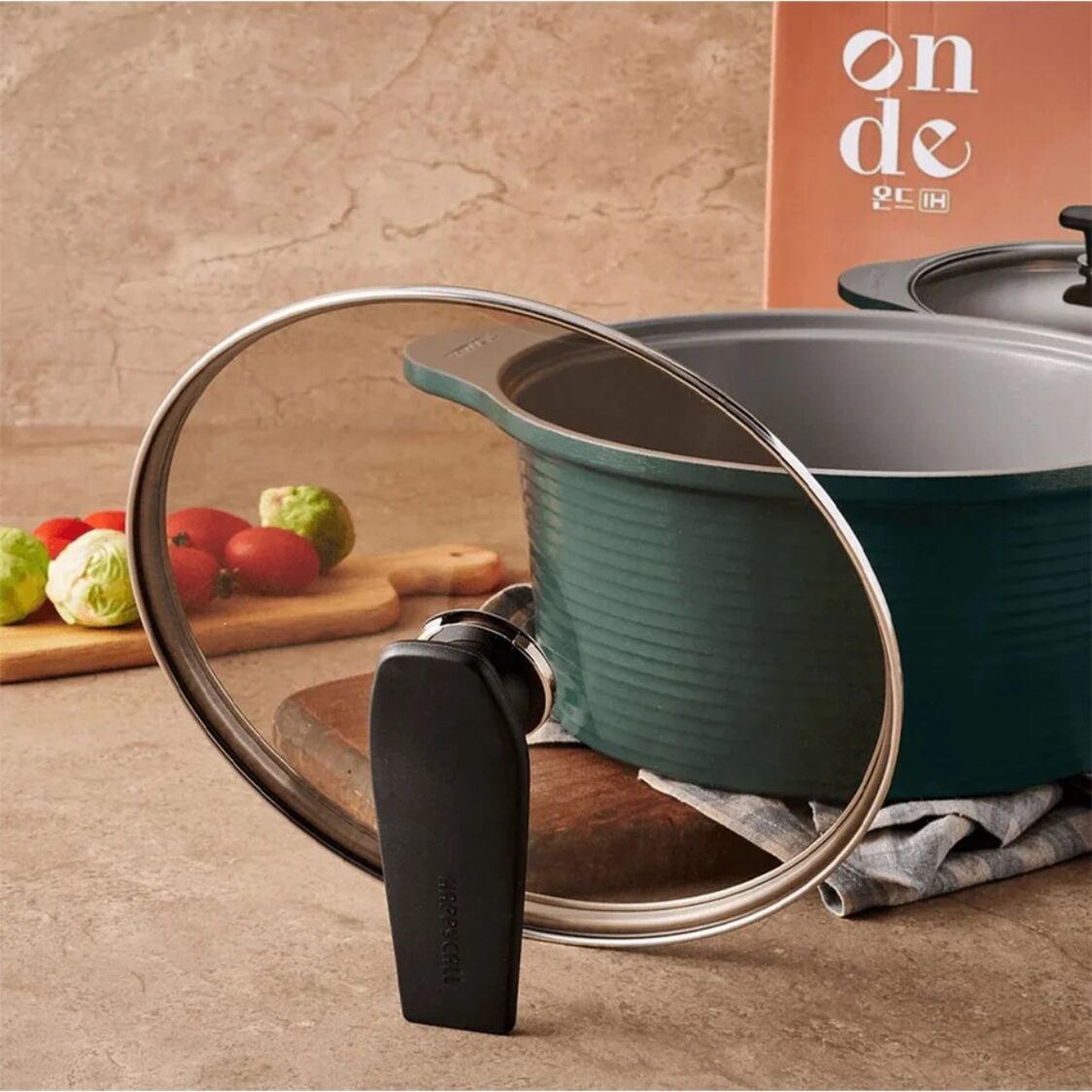 Happycall Onde IH 20cm Stock Pot - Ocean Green (3003-1227)