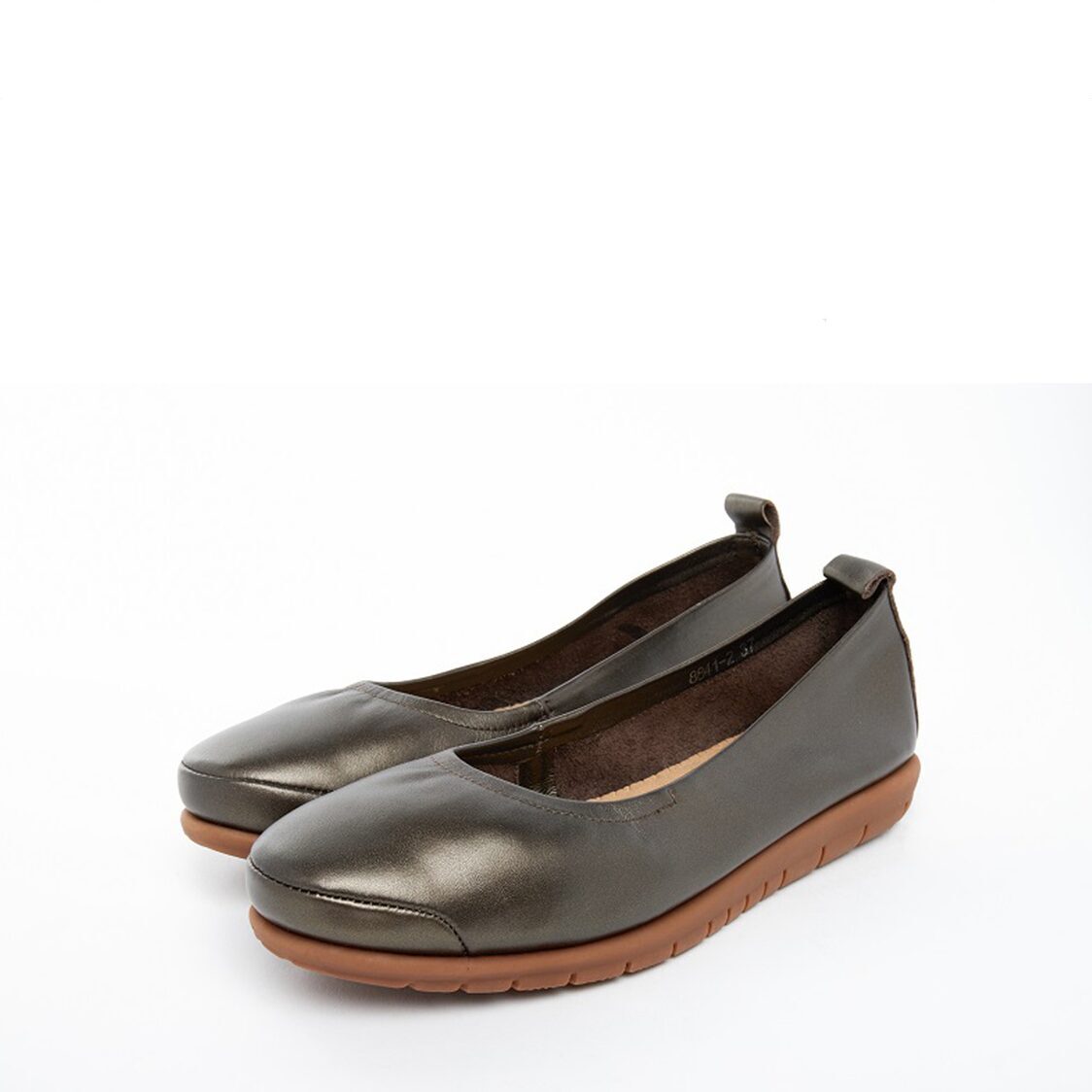 Barani 8841-2 Leather Pumps/Ballet Flats (Copper)