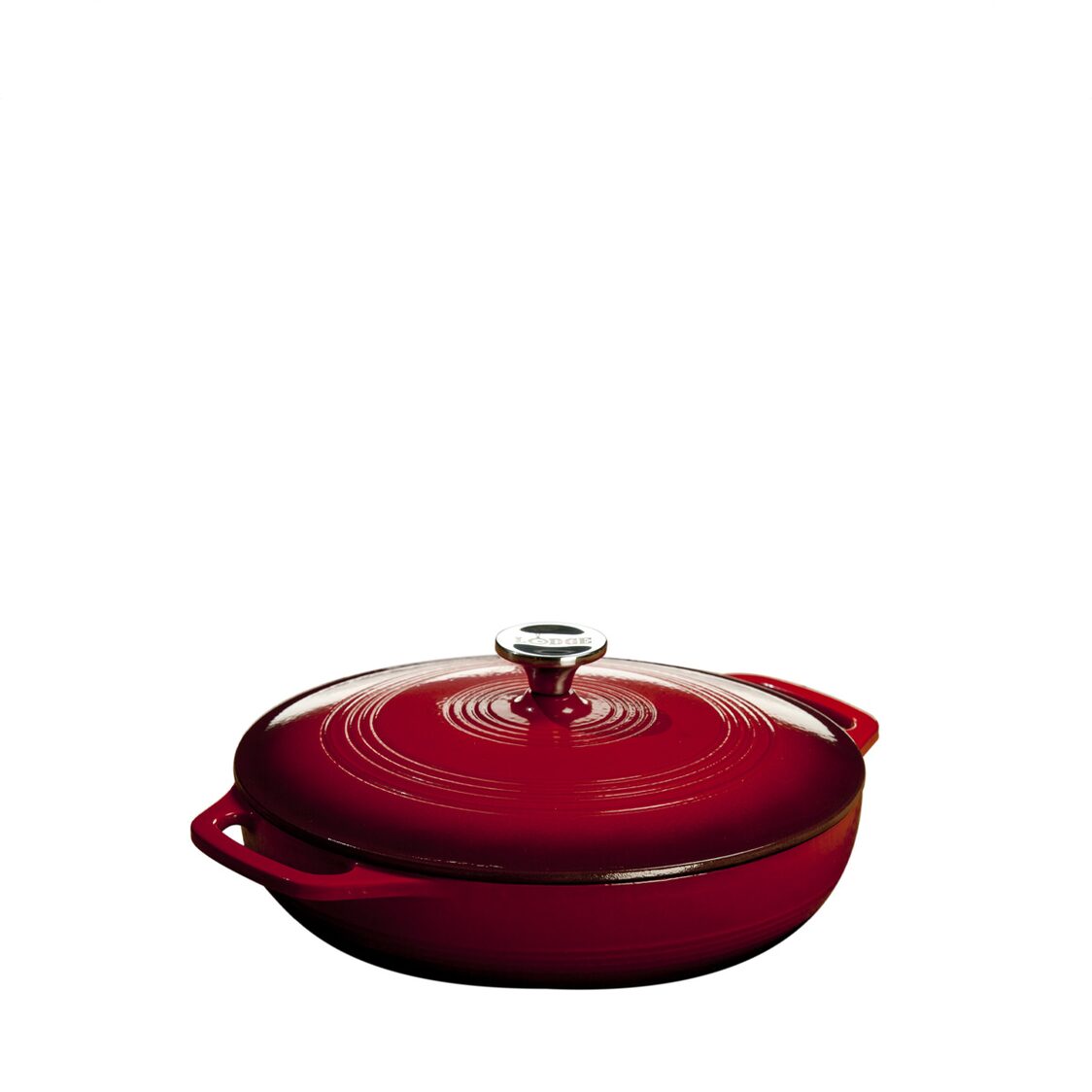 Lodge 3.6 Quart Red Enameled Cast Iron Covered Casserole