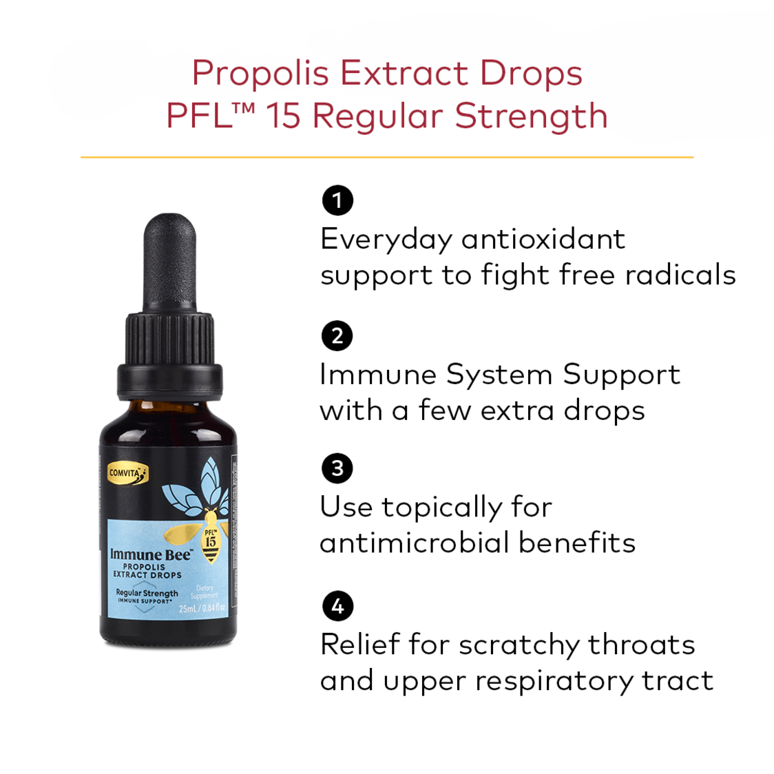 Comvita® Propolis PFL15 Regular Strength Extract Drops 25ml
