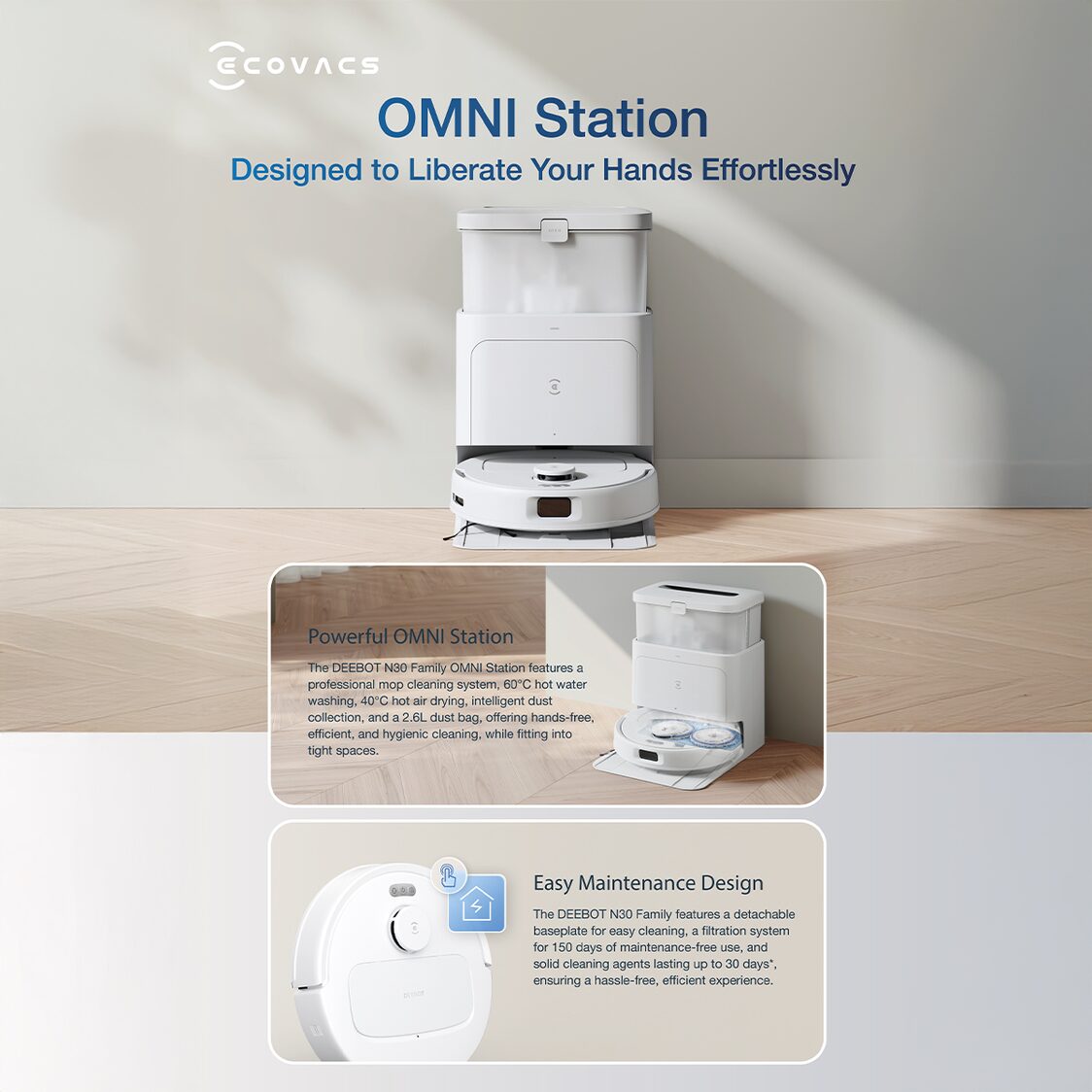 Ecovacs Deebot N30 Pro Omni - Metro Singapore Departmental Store - Celebrating 69 Years in SG