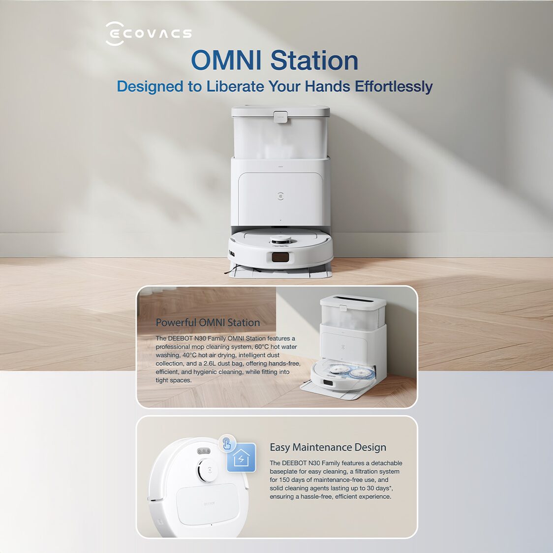 Ecovacs Deebot N30 Pro Omni - Metro Singapore Departmental Store - Celebrating 69 Years in SG