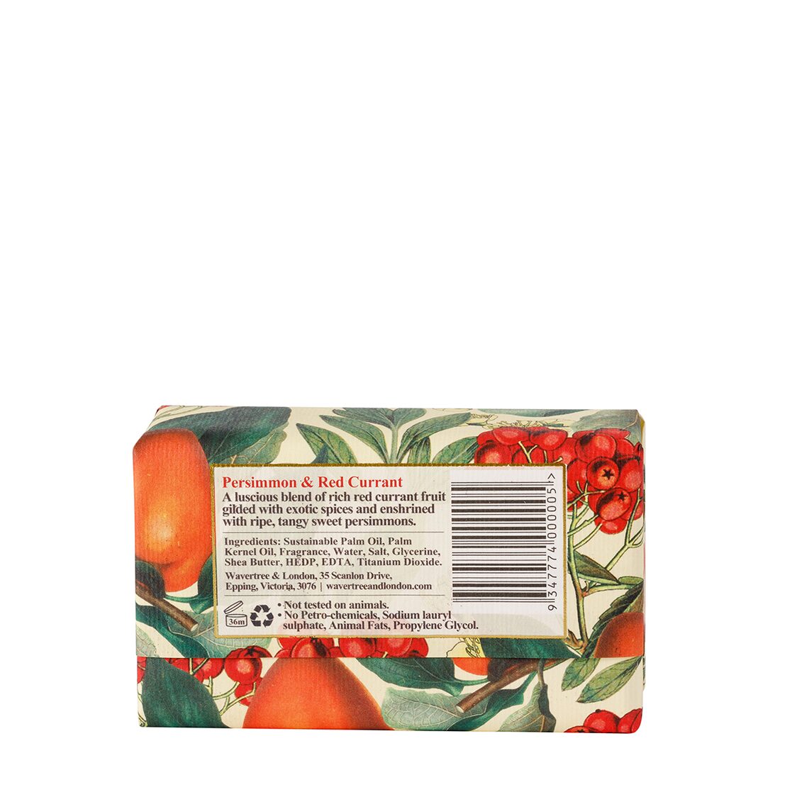 Wavertree & London Persimmon & Red Currant Soap Bar 200g