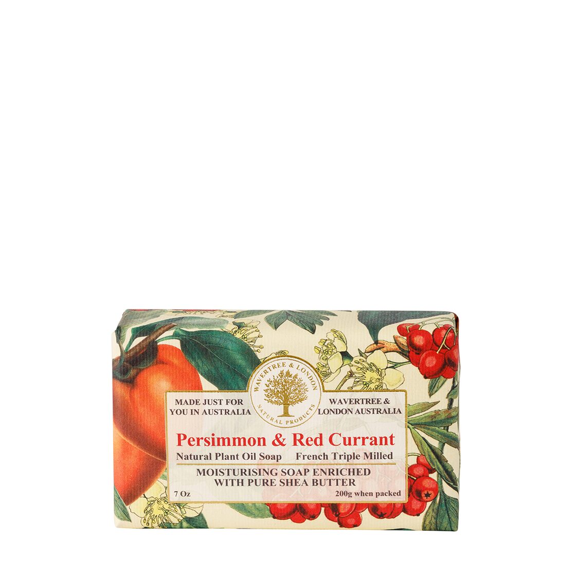 Wavertree & London Persimmon & Red Currant Soap Bar 200g