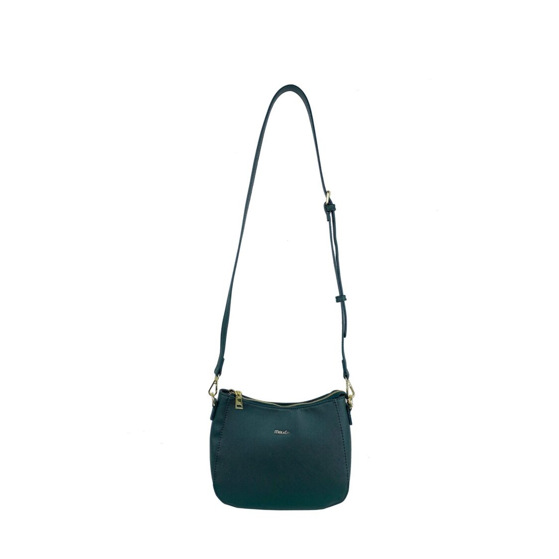 Mel&Co Saffiano-Effect Curve Top Sling Bag