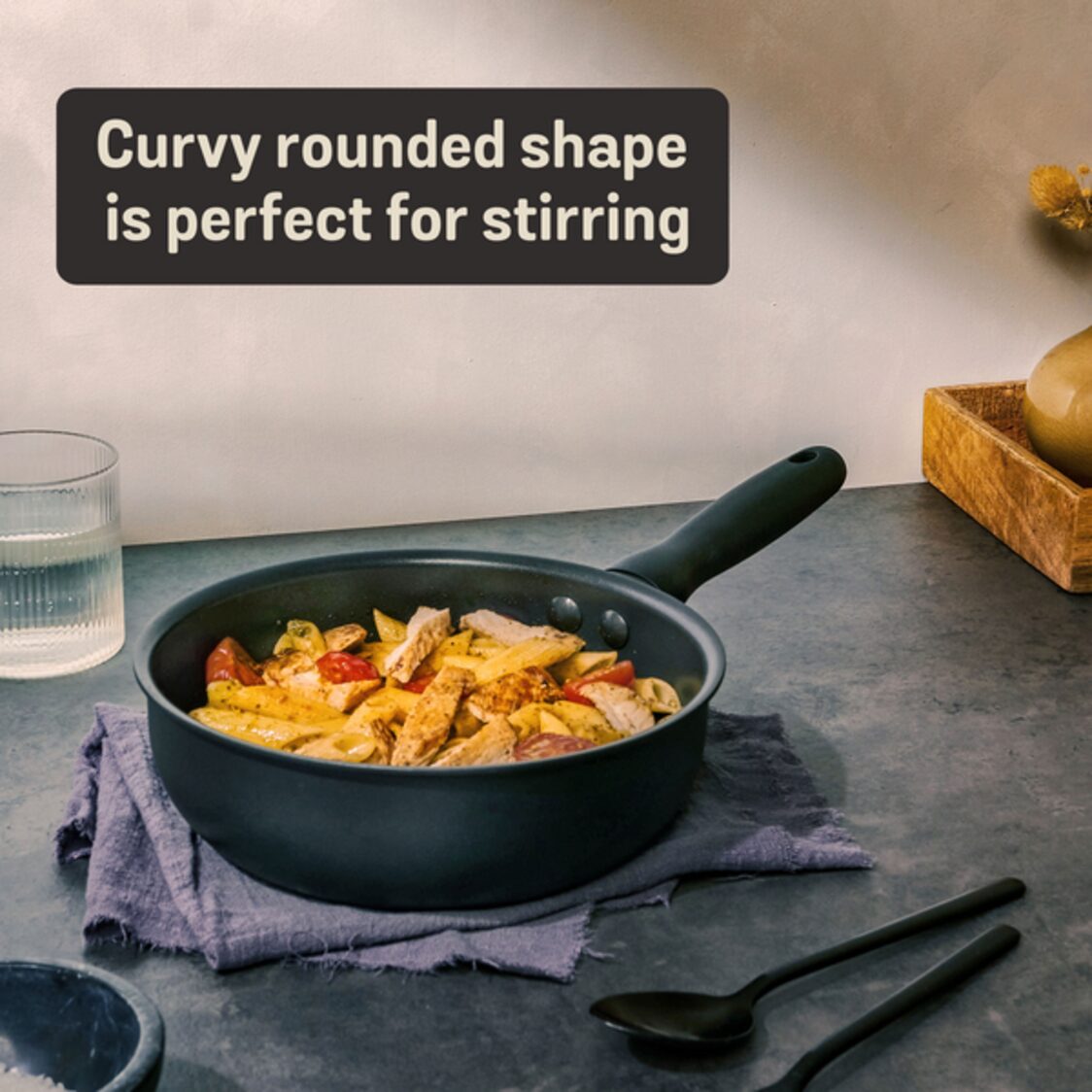 Meyer Midnight Nonstick Hard Anodized Saucier Pan (Induction)