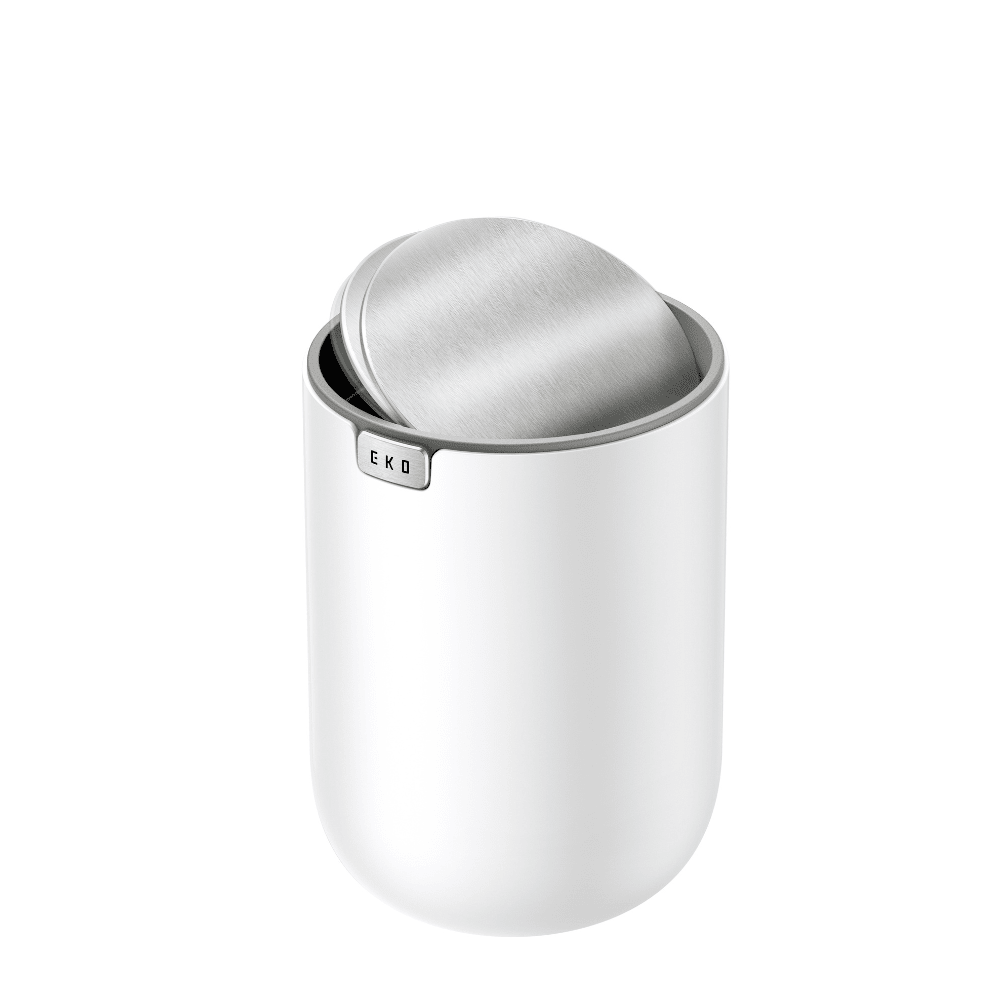 Eko 2.2L Table Top Trash Bin White (EK9206P - 2.2L - WH) - Metro Singapore Departmental Store - Celebrating 69 Years in SG